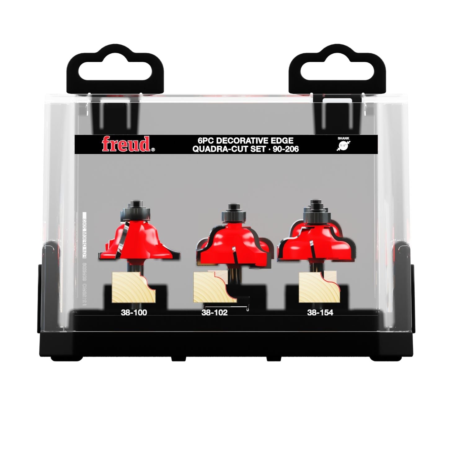 Diablo 90-206 6 Piece Decorative Edge Quadra-Cut Router Bit Set
