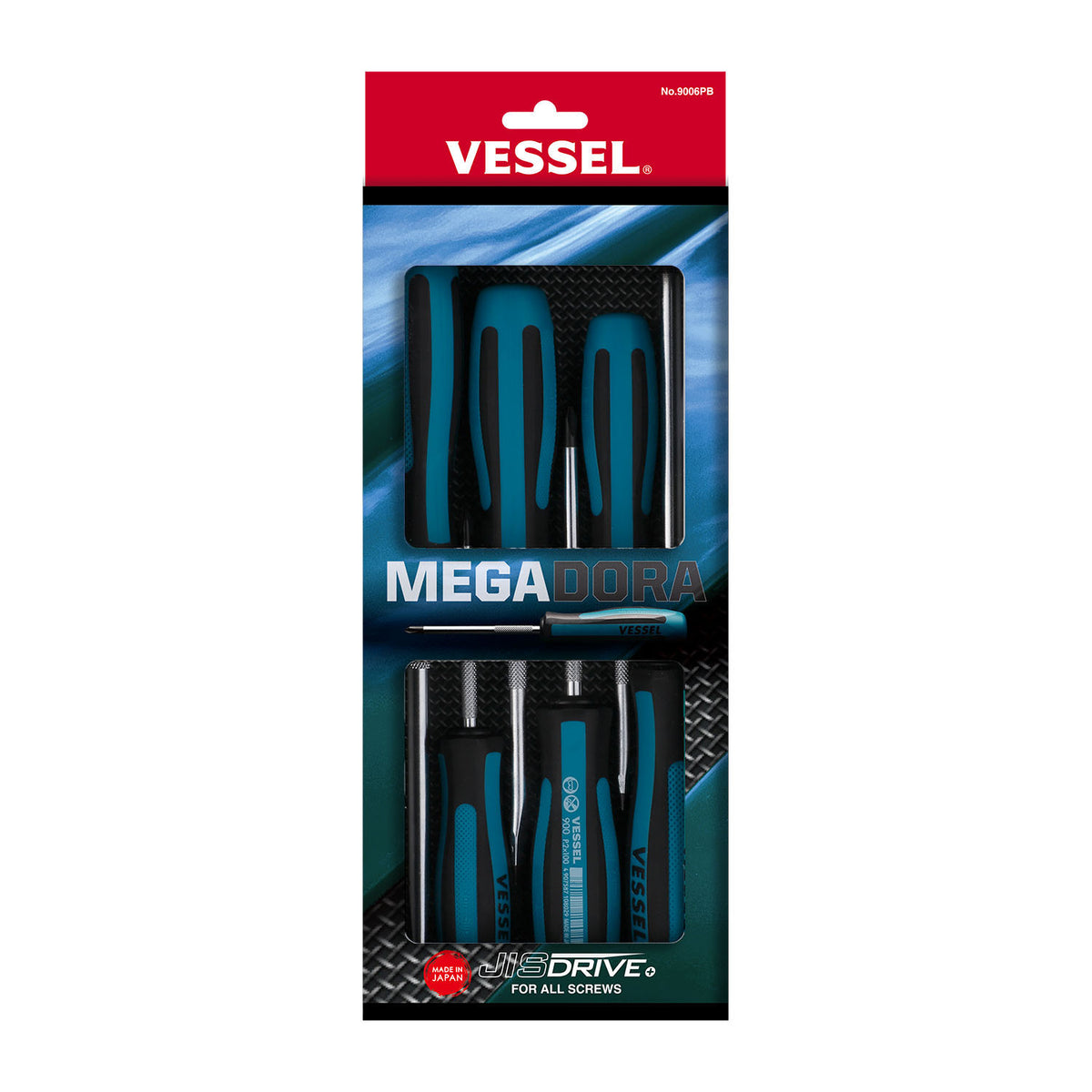 Vessel 9006PB MEGADORA screwdriver handle close-up