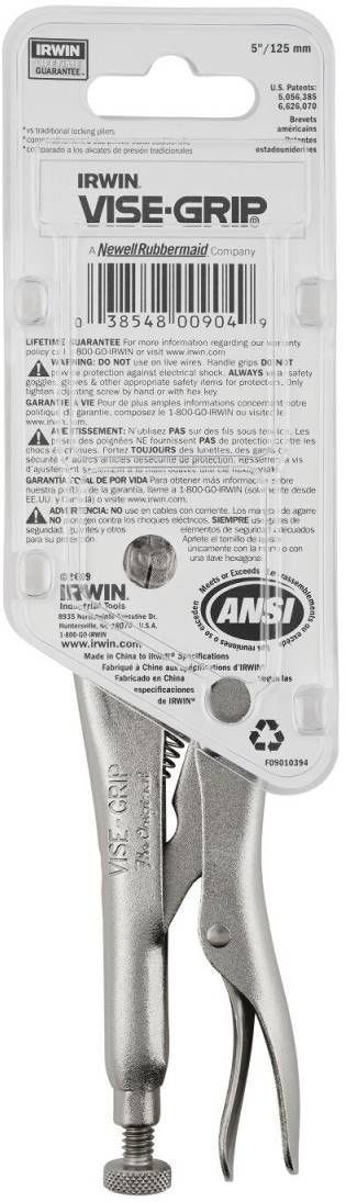 Irwin 902L3 VISE-GRIP 5WR Original Curved-Jaw Locking Pliers 5-in.