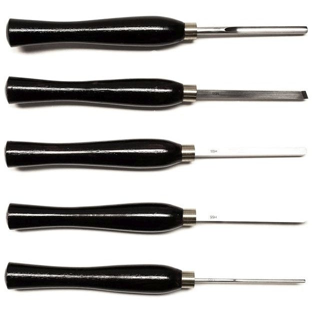 Teknatool 9033 5 Piece HHS Mini Turning Chisel Set