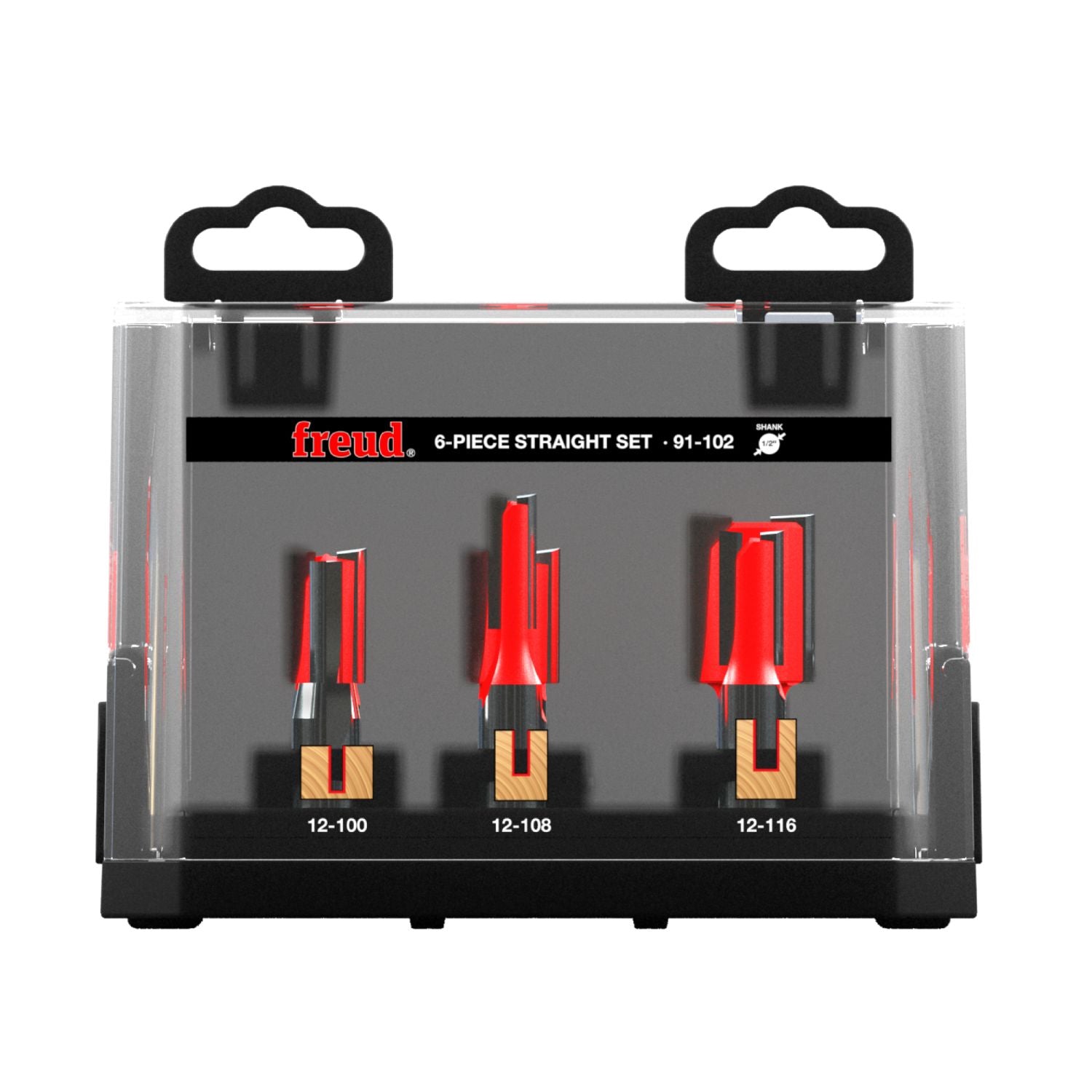 Freud 91-102 6 Piece Straight Router Bit Set