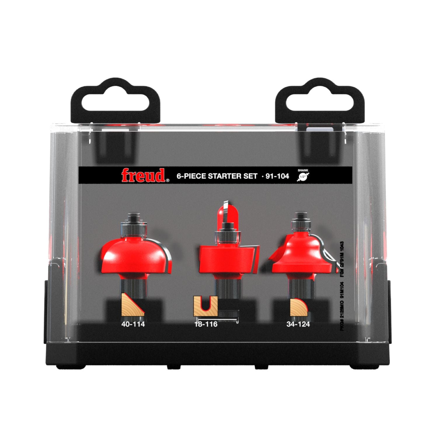 Freud 91-104 6 Piece Starter Router Bit Set (1/2-Inch Shank)