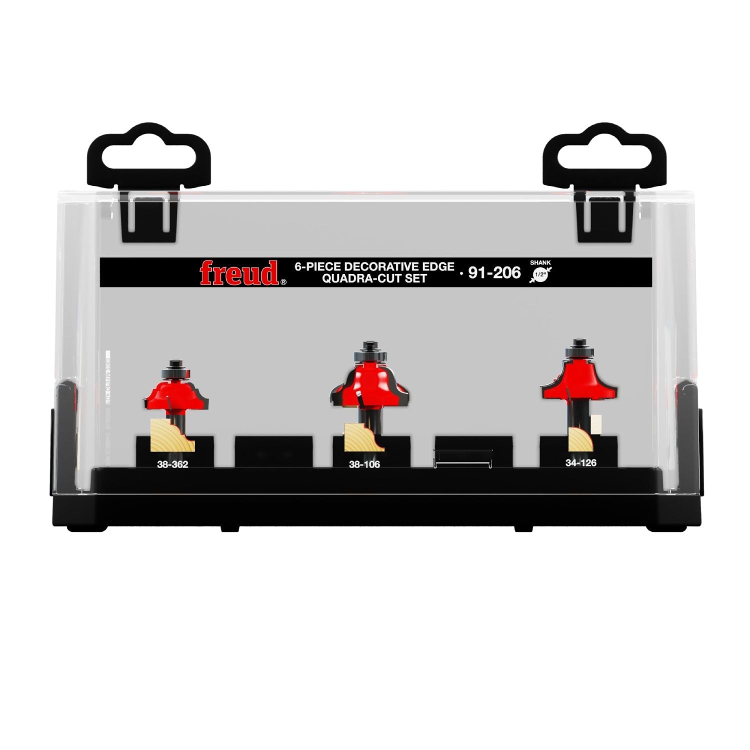 Diablo 91-206 6 Piece Decorative Edge Quadra-Cut Router Bit Set