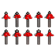 Diablo 91-210 10 Piece Decorative Edge Quadra-Cut Router Bit Set