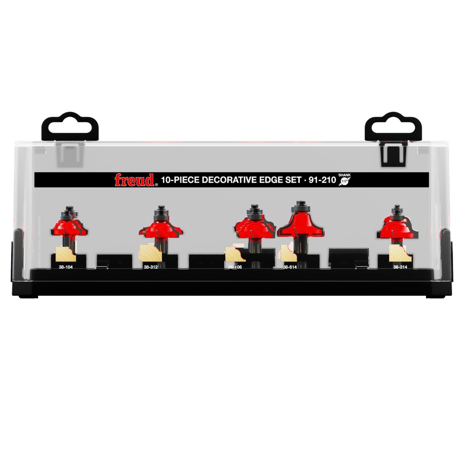 Diablo 91-210 10 Piece Decorative Edge Quadra-Cut Router Bit Set