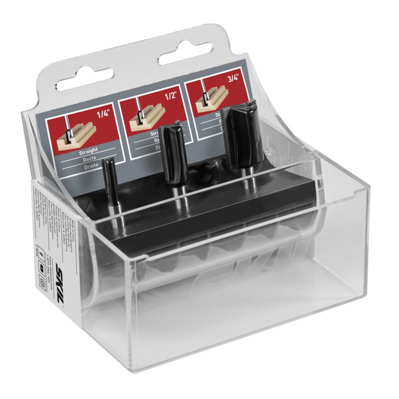 SKIL Carbide Straight Bit Set, 3-Piece