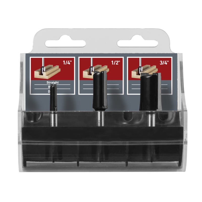 SKIL Carbide Straight Bit Set, 3-Piece