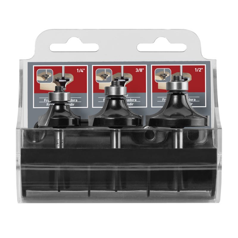 SKIL 3-Piece Carbide-Tipped Roundover Bit Set