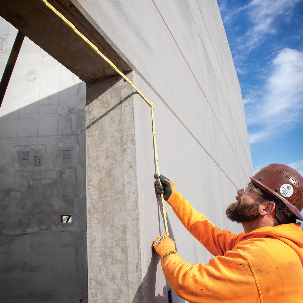 Klein metric folding ruler in use