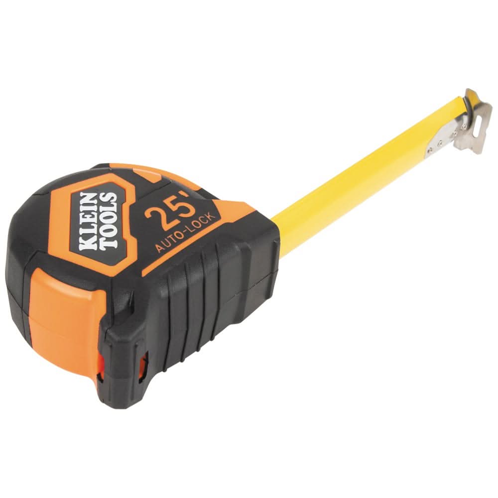 Klein Tools 9125AL Single-Hook Auto-Lock Tape Measure, 25 ft.