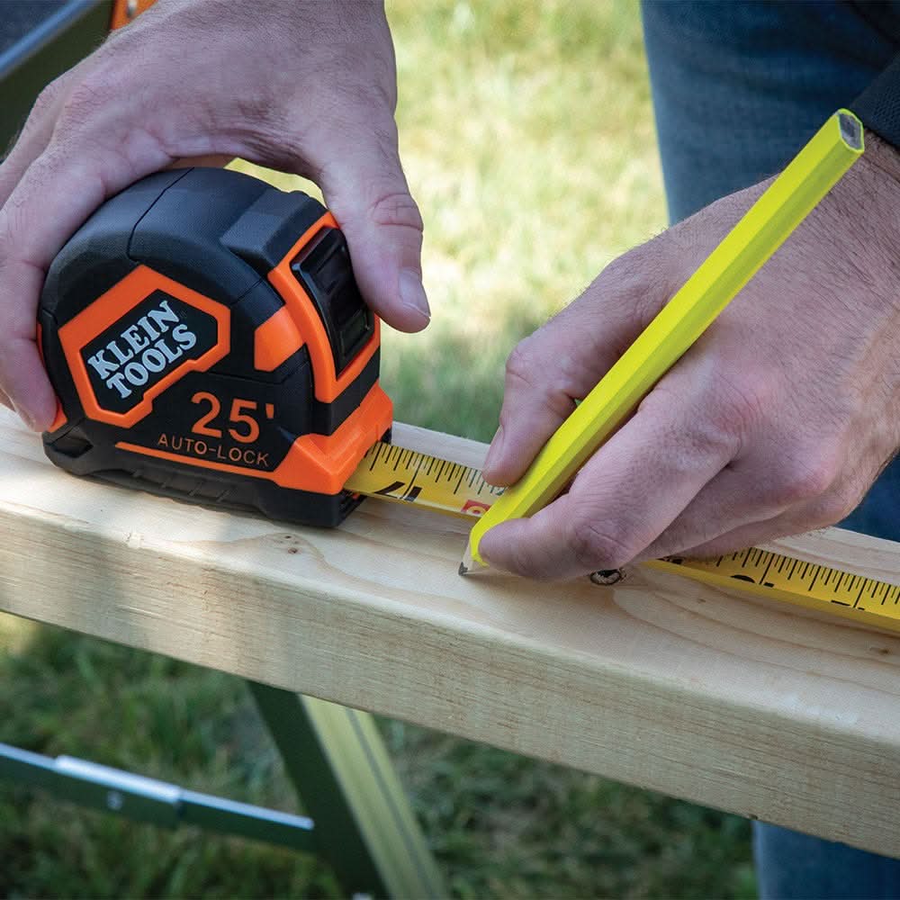 Klein Tools 9125AL Single-Hook Auto-Lock Tape Measure, 25 ft.