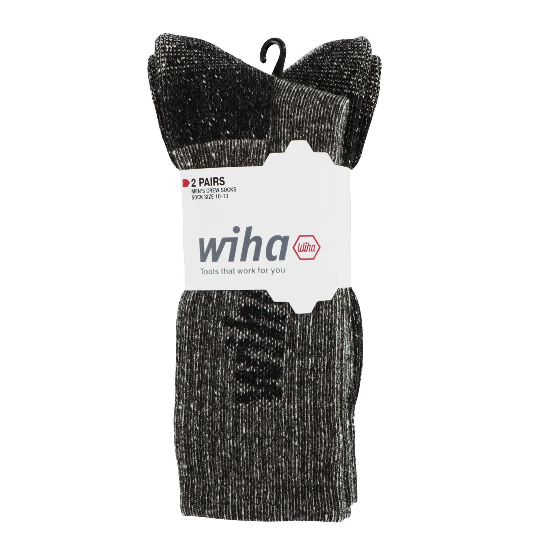 Wiha 91710 Wool Socks, Grey OSFM (2-Pack)