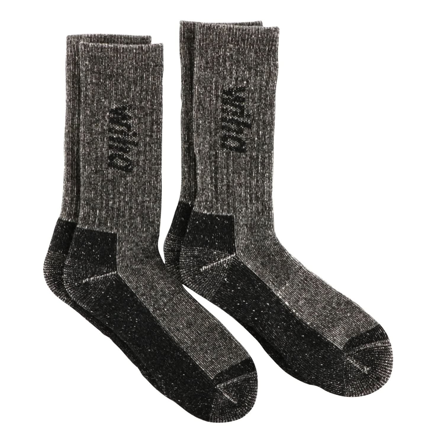 Wiha 91710 Wool Socks, Grey OSFM (2-Pack)