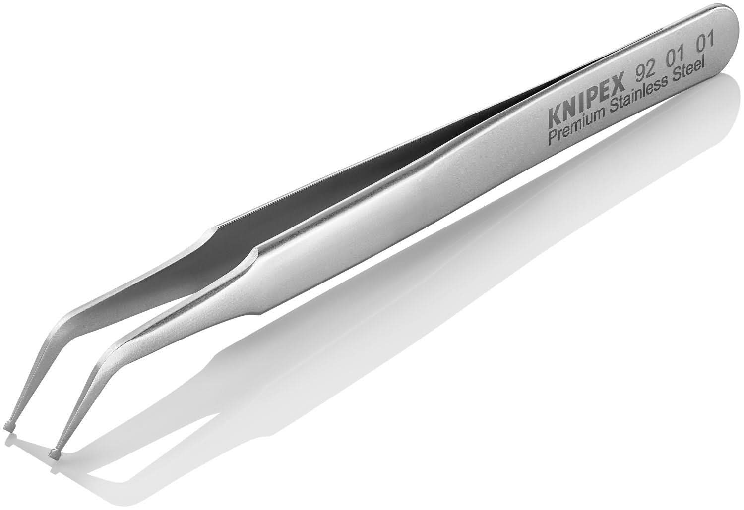 Knipex 92 01 01 Premium Stainless Steel Positioning Tweezers-45&deg;Angled-SMD