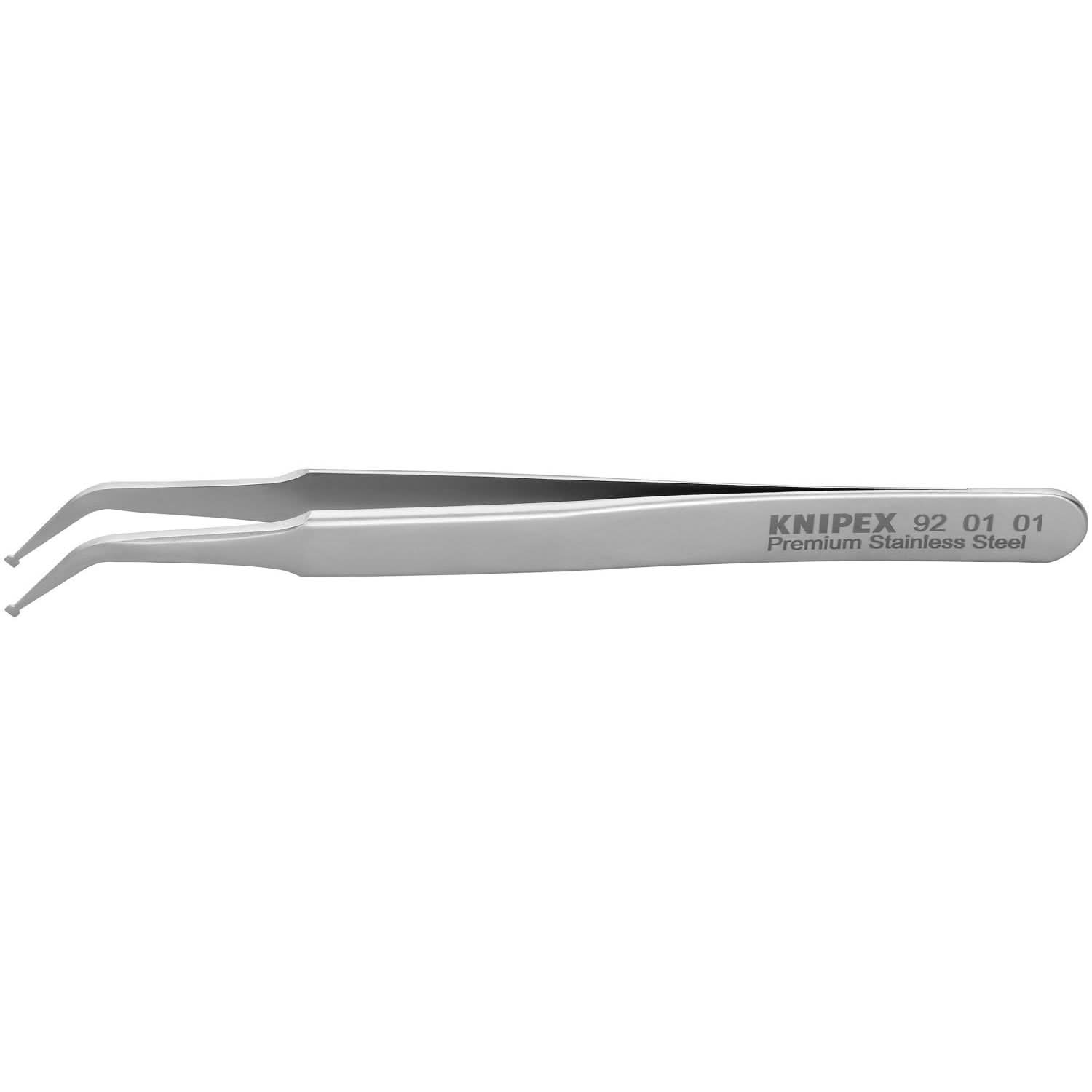 Knipex 92 01 01 Premium Stainless Steel Positioning Tweezers-45&deg;Angled-SMD