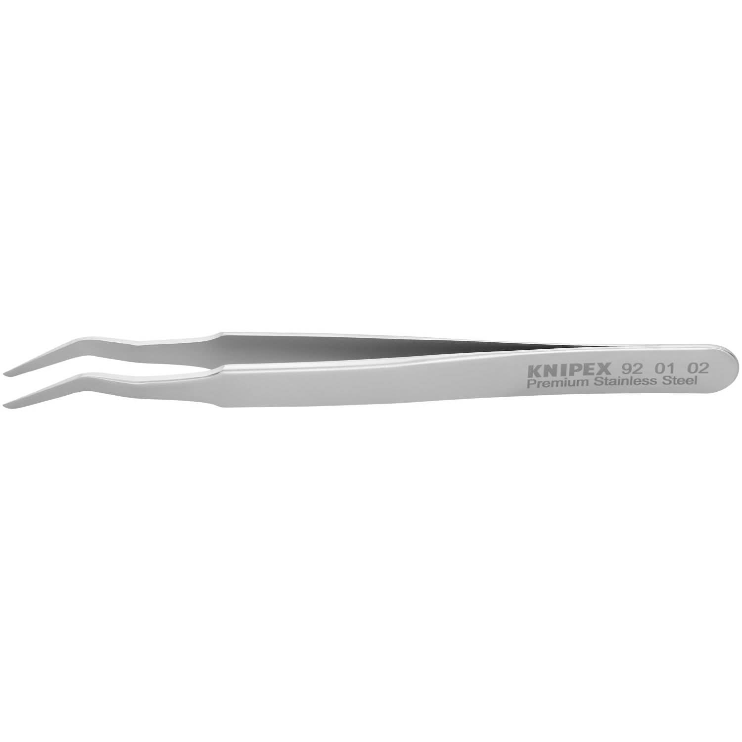 Knipex 92 01 02 Premium Stainless Steel Positioning Tweezers-35&deg;Angled-SMD