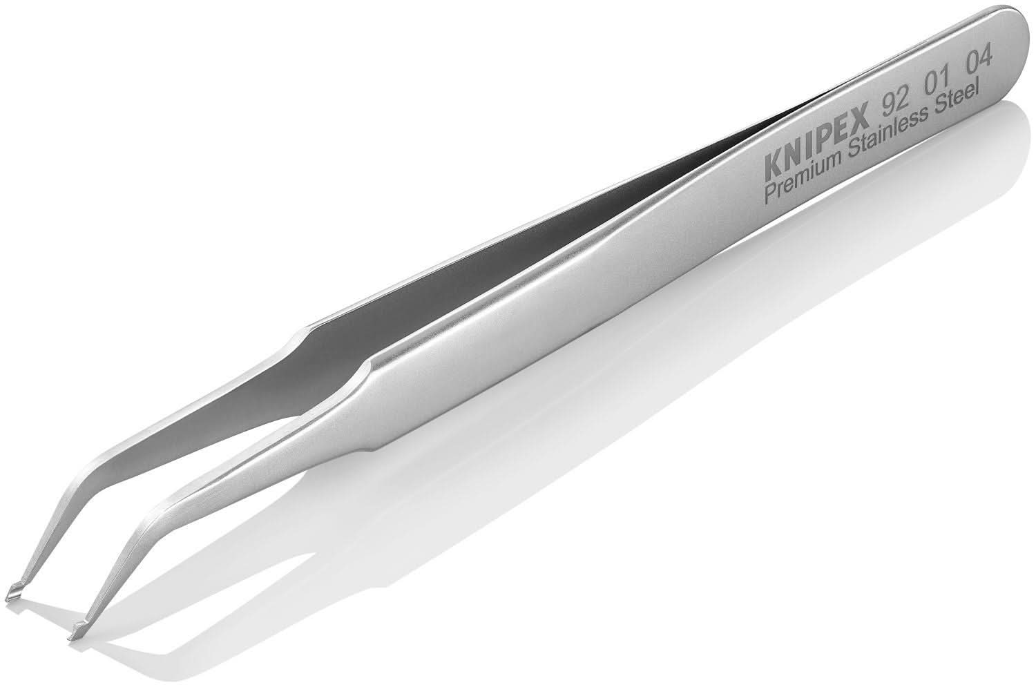 Knipex 92 01 04 Premium Stainless Steel Positioning Tweezers-45&deg;Angled-SMD