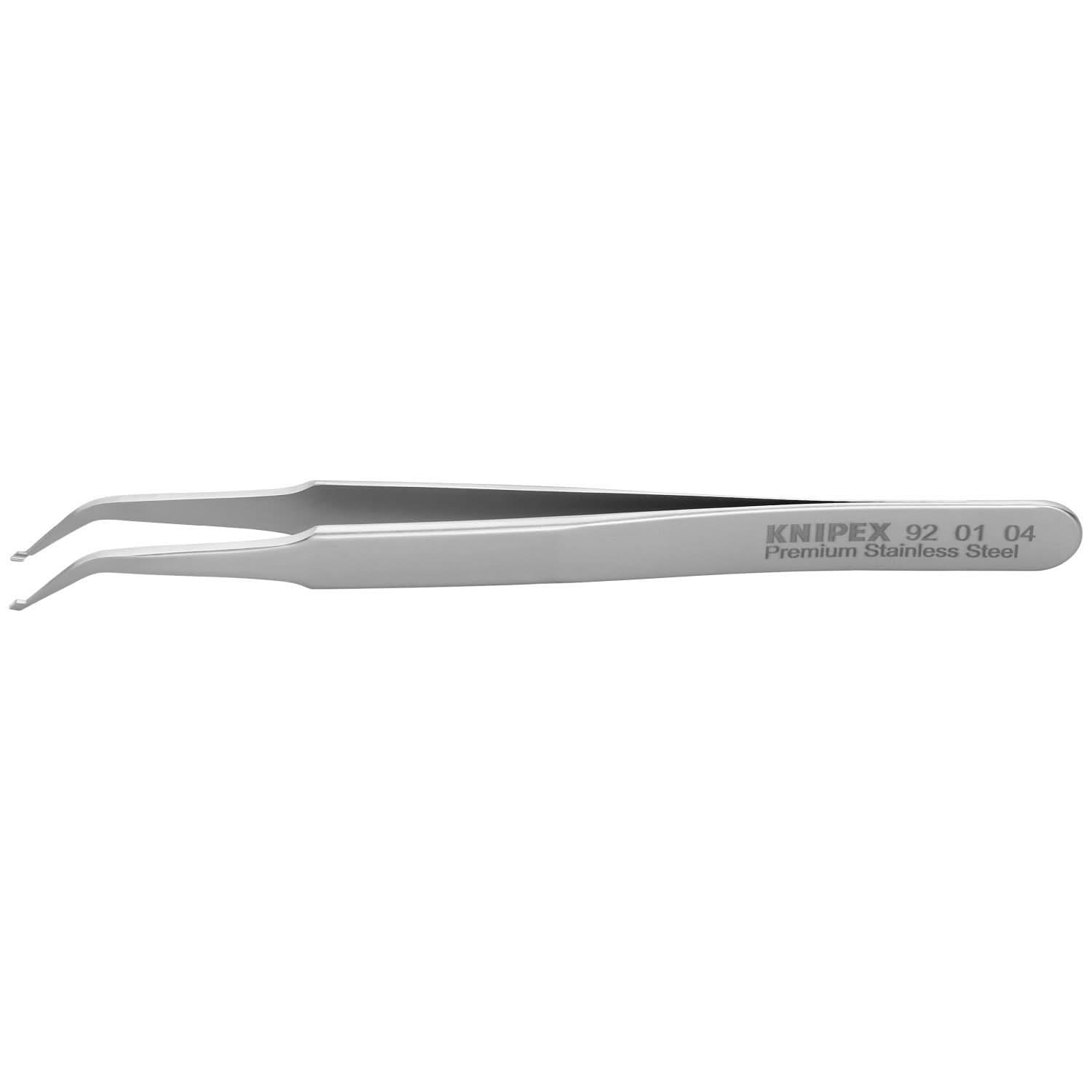 Knipex 92 01 04 Premium Stainless Steel Positioning Tweezers-45&deg;Angled-SMD
