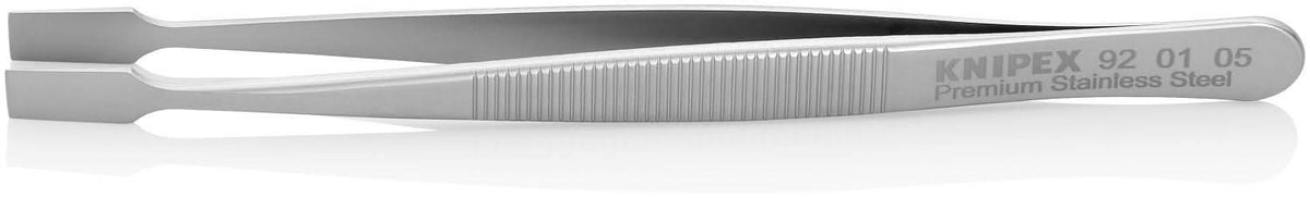 Knipex 92 01 05 Premium Stainless Steel Gripping Tweezers-Blunt Tips