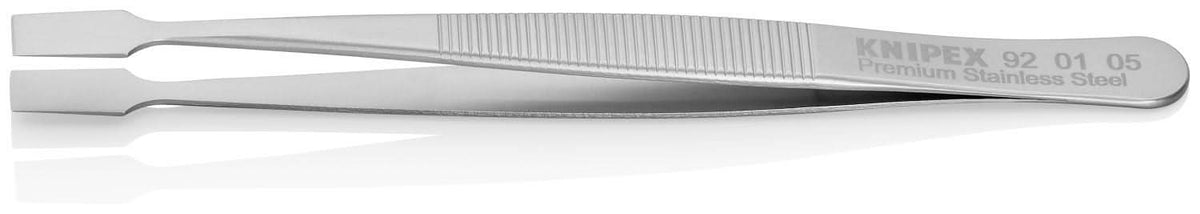 Knipex 92 01 05 Premium Stainless Steel Gripping Tweezers-Blunt Tips
