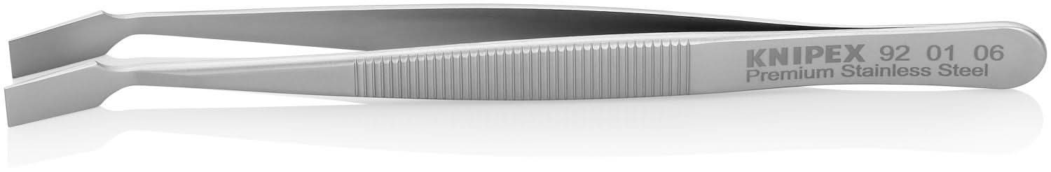 Knipex 92 01 06 Premium Stainless Steel Gripping Tweezers-30&deg;Angled-Blunt Tips