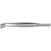Knipex 92 01 06 Premium Stainless Steel Gripping Tweezers-30&deg;Angled-Blunt Tips