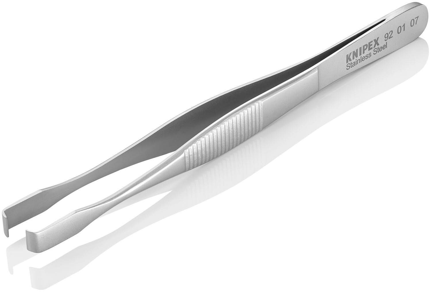 Knipex 92 01 07 Stainless Steel Positioning Tweezers-90&deg; Angled