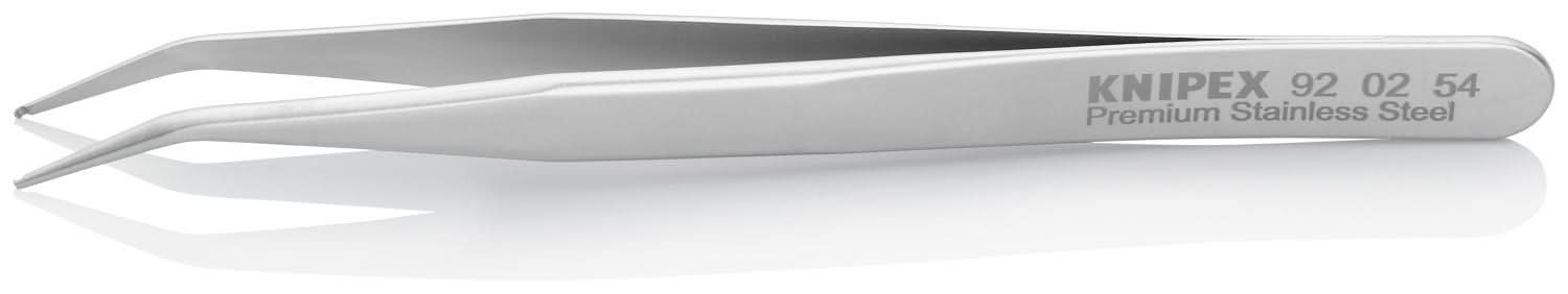 Knipex 92 02 54 Premium Stainless Steel Positioning Tweezers-45&deg;Angled-SMD