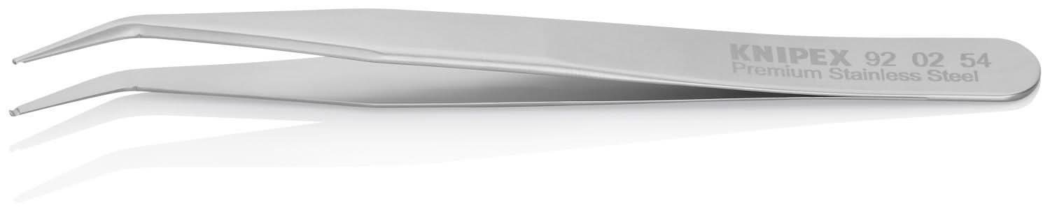 Knipex 92 02 54 Premium Stainless Steel Positioning Tweezers-45&deg;Angled-SMD
