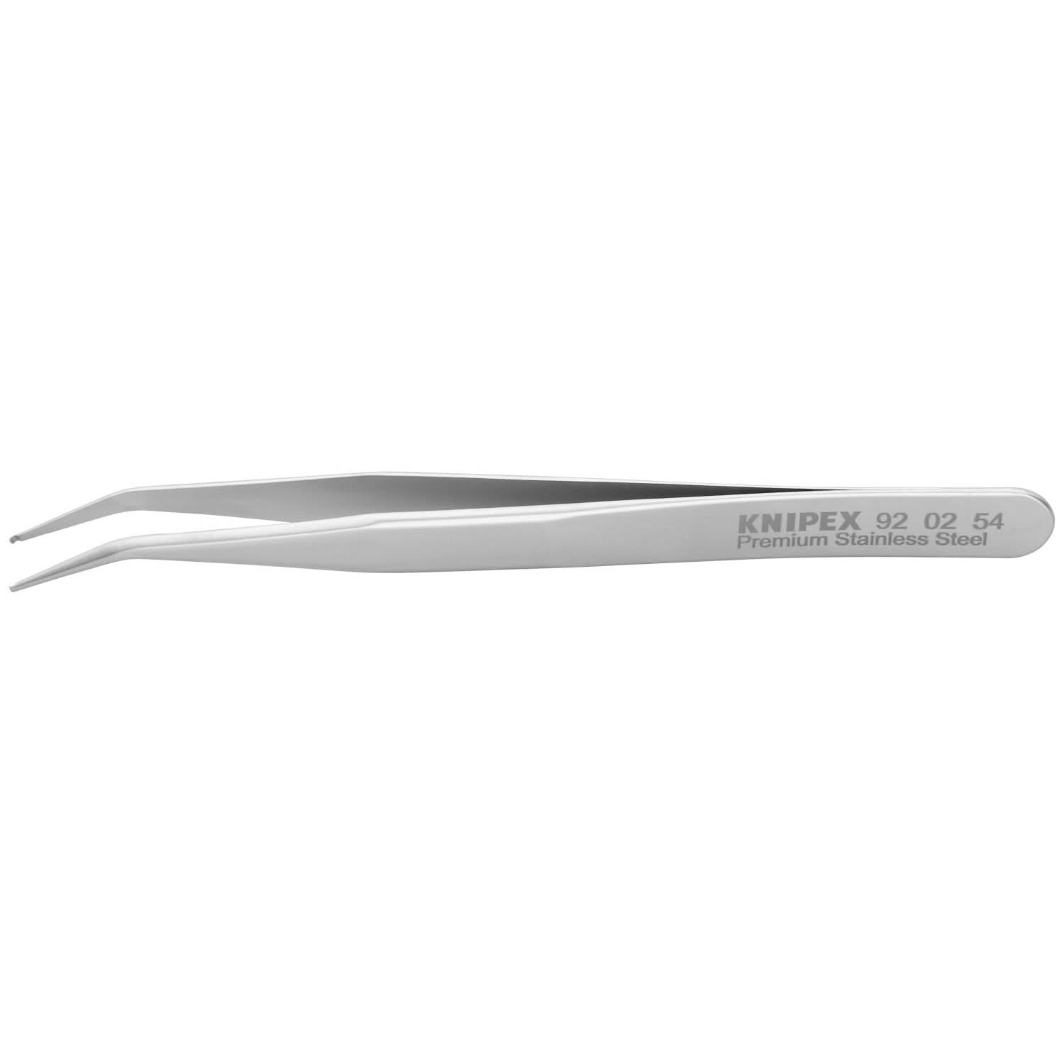 Knipex 92 02 54 Premium Stainless Steel Positioning Tweezers-45&deg;Angled-SMD