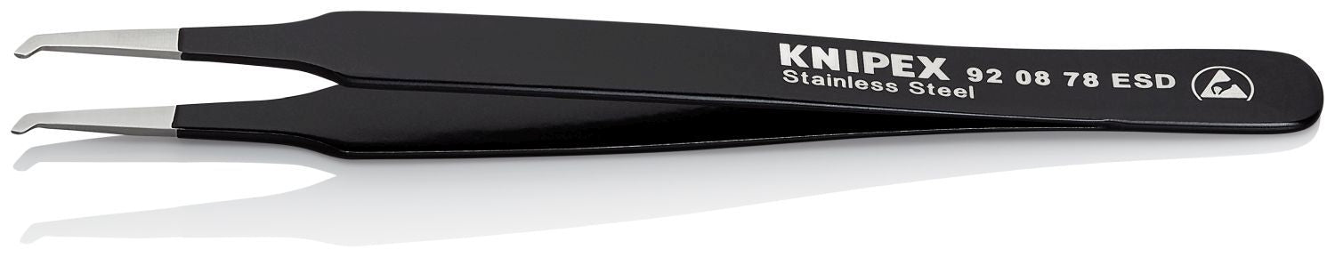 Knipex 92 08 78 ESD Stainless Steel Positioning Tweezers-ESD-SMD