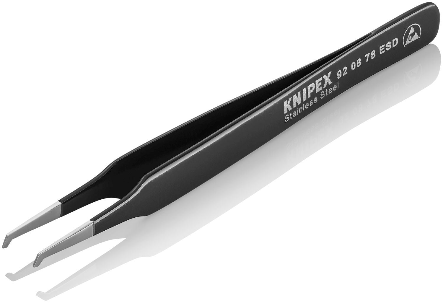 Knipex 92 08 78 ESD Stainless Steel Positioning Tweezers-ESD-SMD