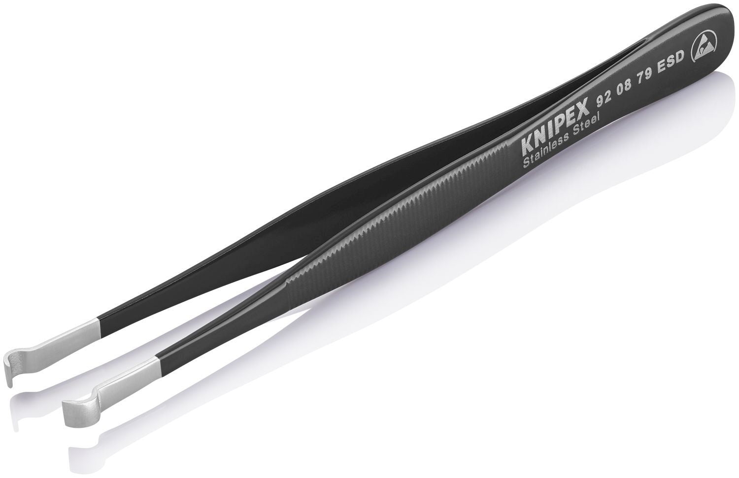 Knipex 92 08 79 ESD Stainless Steel Positioning Tweezers-ESD