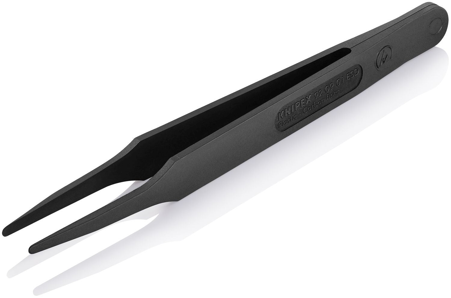 Knipex 92 09 01 ESD Plastic Gripping Tweezers-Blunt Tips-ESD