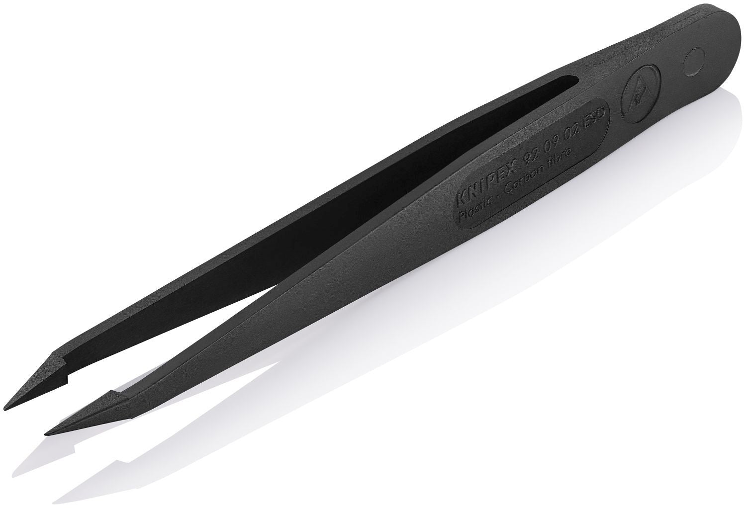 Knipex 92 09 02 ESD Plastic Gripping Tweezers-Needle-Point Tips-ESD
