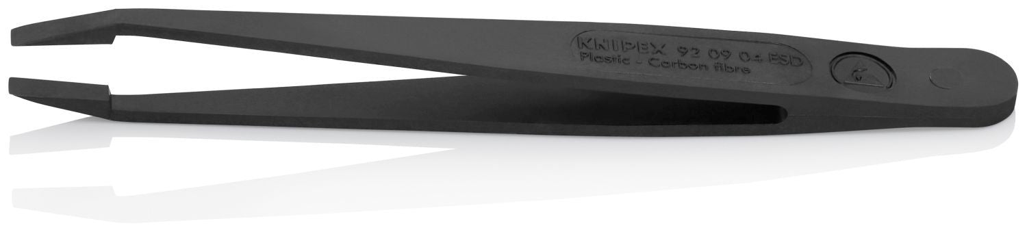 Knipex 92 09 04 ESD Plastic Gripping Tweezers-Blunt Tips-ESD