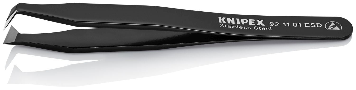 Knipex 92 11 01 ESD Stainless Steel Cutting Tweezers-35&deg;Angled-ESD