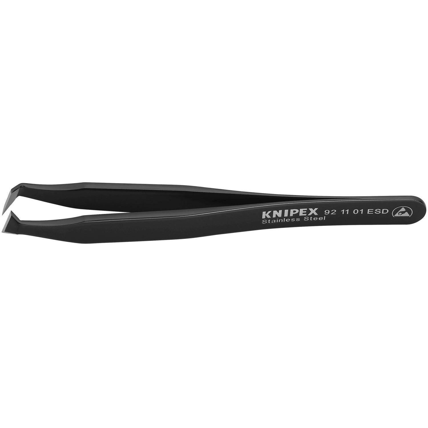 Knipex 92 11 01 ESD Stainless Steel Cutting Tweezers-35&deg;Angled-ESD