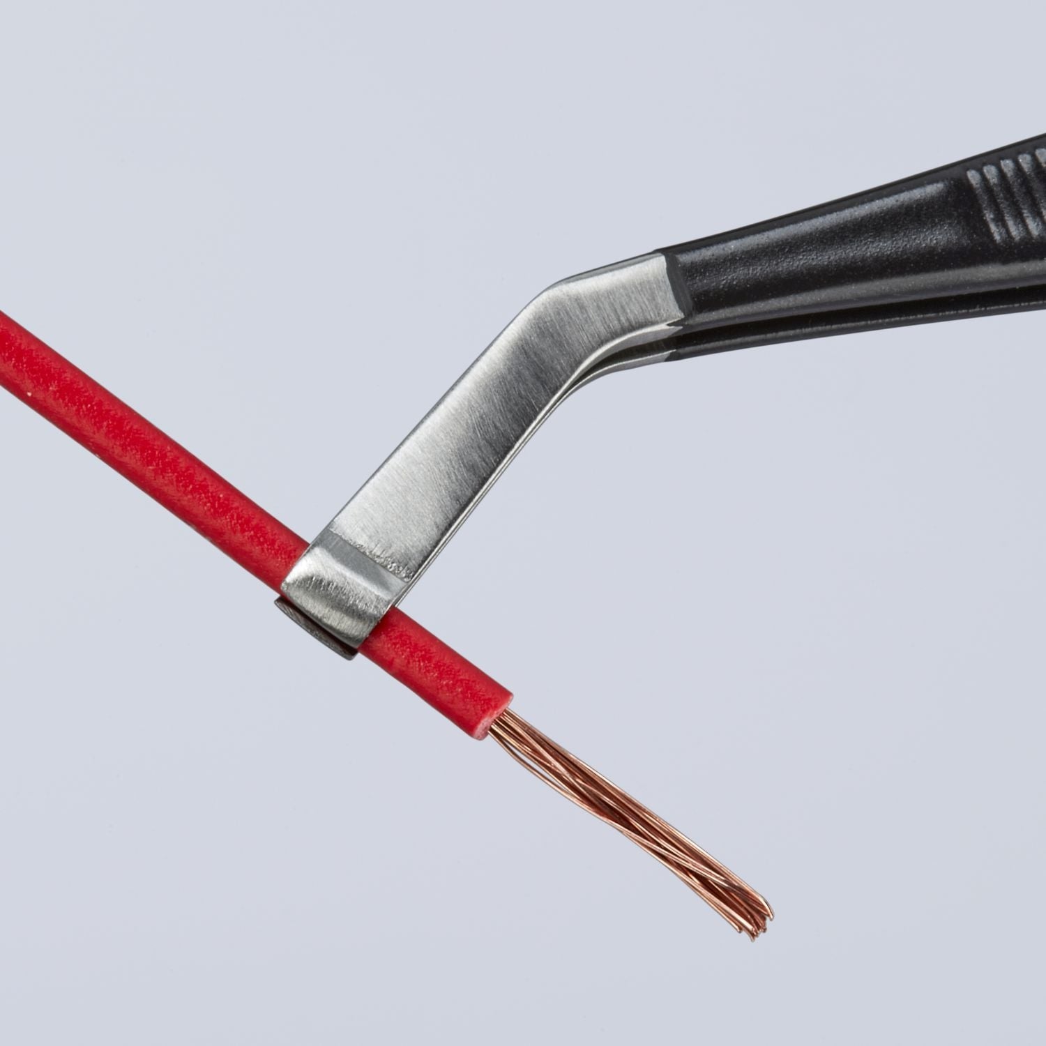 Knipex 92 16 01 ESD Stainless Steel Positioning Tweezers-35&deg;Angled-ESD