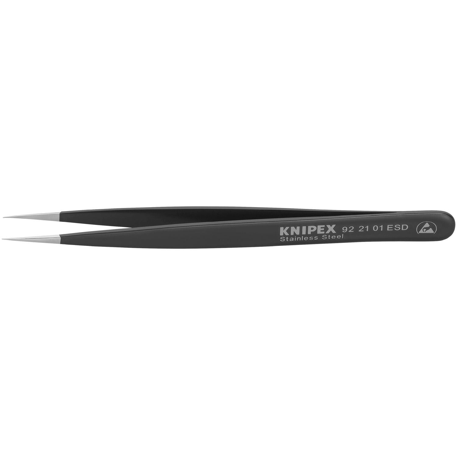 Knipex 92 21 01 ESD Stainless Steel Gripping Tweezers-Needle-Point Tips-ESD