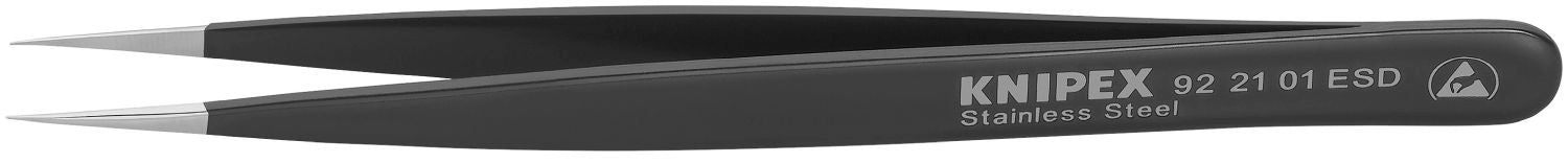 Knipex 92 21 01 Premium Stainless Steel Gripping Tweezers-Pointed Tips
