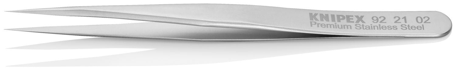 Knipex 92 21 02 Premium Stainless Steel Gripping Tweezers-Needle-Point Tips
