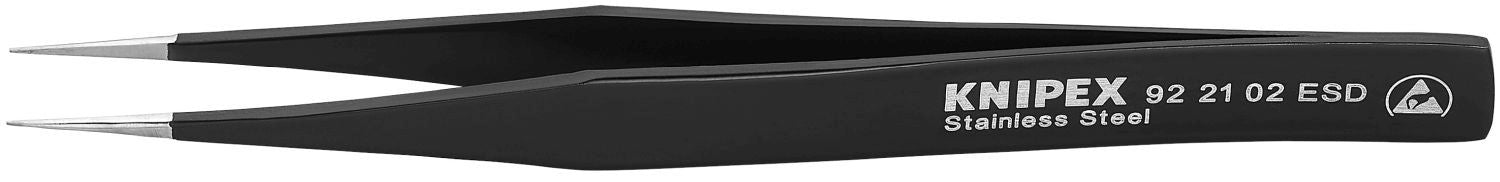 Knipex 92 21 02 Premium Stainless Steel Gripping Tweezers-Needle-Point Tips