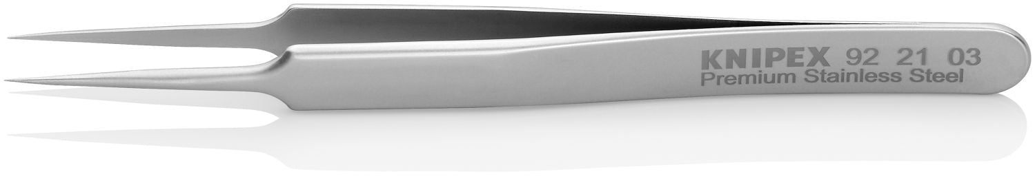 Knipex 92 21 03 Premium Stainless Steel Gripping Tweezers-Needle-Point Tips
