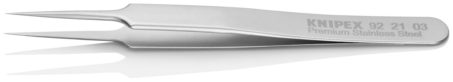 Knipex 92 21 03 Premium Stainless Steel Gripping Tweezers-Needle-Point Tips