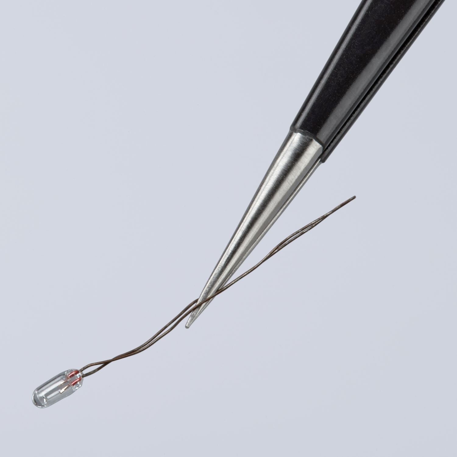Knipex 92 21 03 ESD Stainless Steel Gripping Tweezers-Needle-Point Tips-ESD