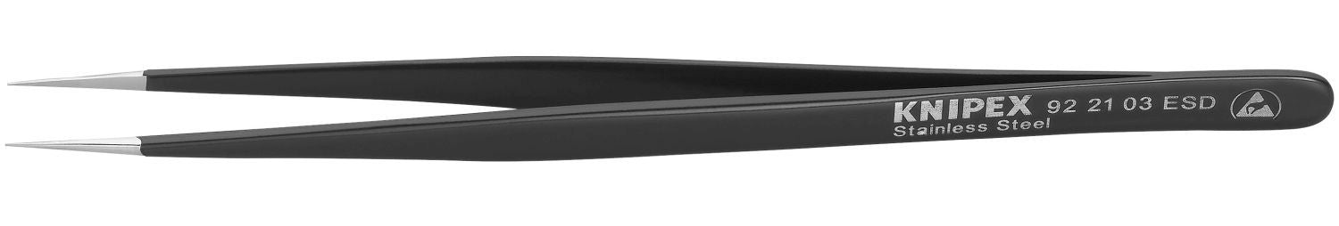 Knipex 92 21 03 Premium Stainless Steel Gripping Tweezers-Needle-Point Tips