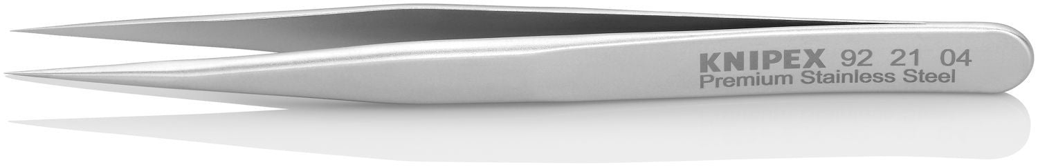 Knipex 92 21 04 Premium Stainless Steel Gripping Tweezers-Needle-Point Tips