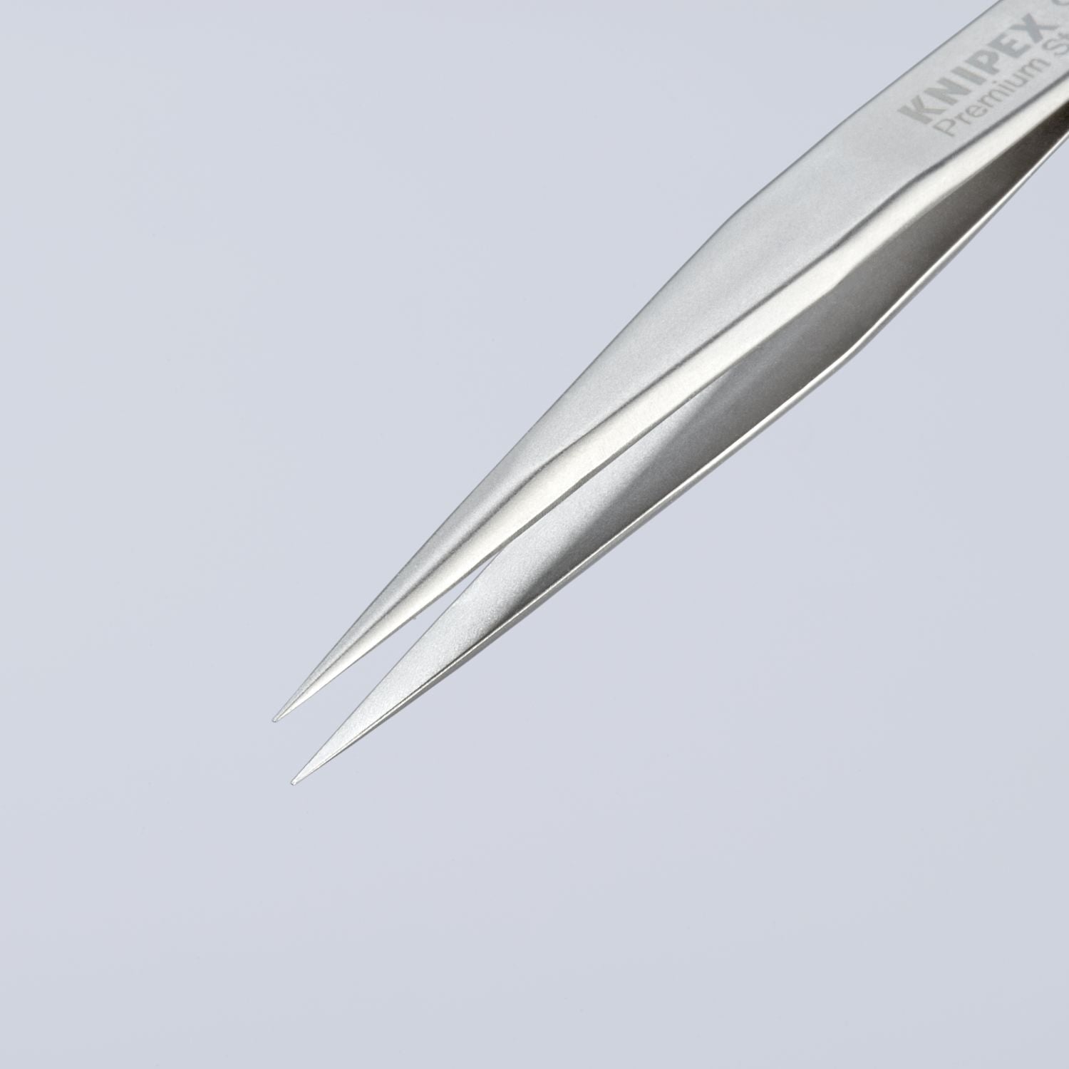 Knipex 92 21 05 Premium Stainless Steel Gripping Tweezers-Needle-Point Tips