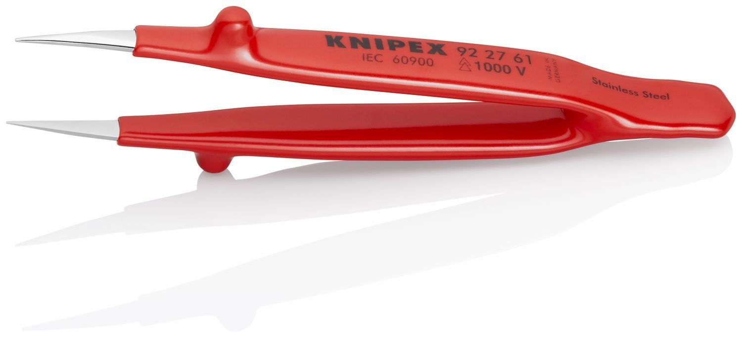 Knipex 92 27 61 Stainless Steel Gripping Tweezers-Pointed Tips-1000V Insulated